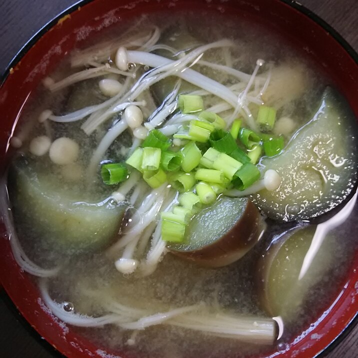 ナスとえのきのお味噌汁(^^)